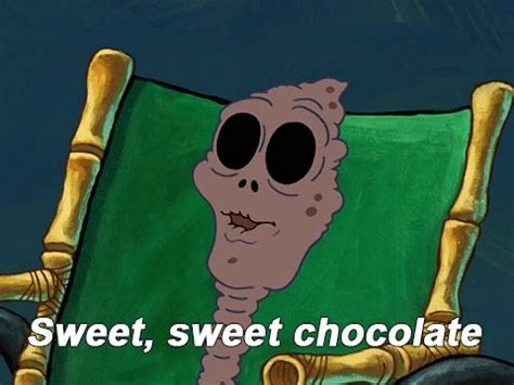 chocolate spongebob quote|spongebob i need chocolate.